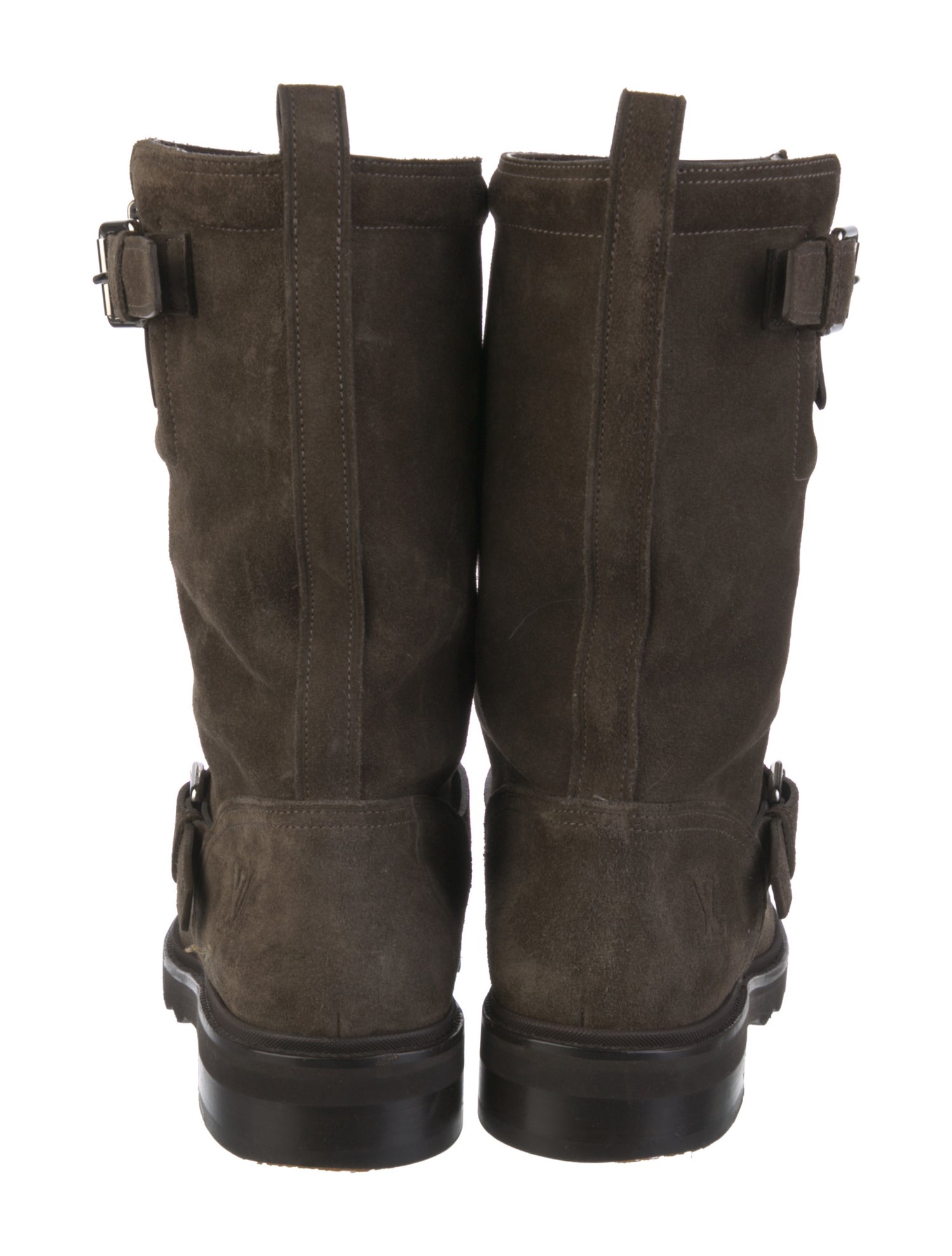 Louis Vuitton Suede Moto Boots